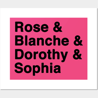 Golden Girls Name  80's TV Rose, Blanche, Dorothy, Sophia Posters and Art